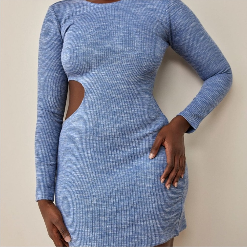 Reformation Tracey Knit Dress in Deep Sky XL NWT - Picture 3 of 7